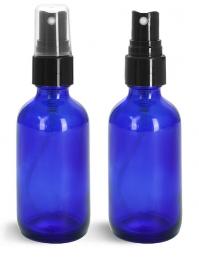 Bouteille Verre cobalt 20GL vaporisateur, coblat glass bottle 20GL spray